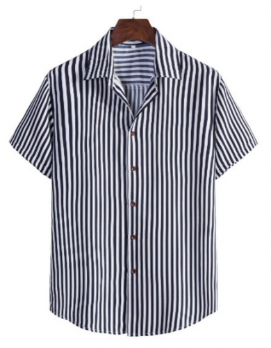 Versatile Striped Button Down Shirts For Men