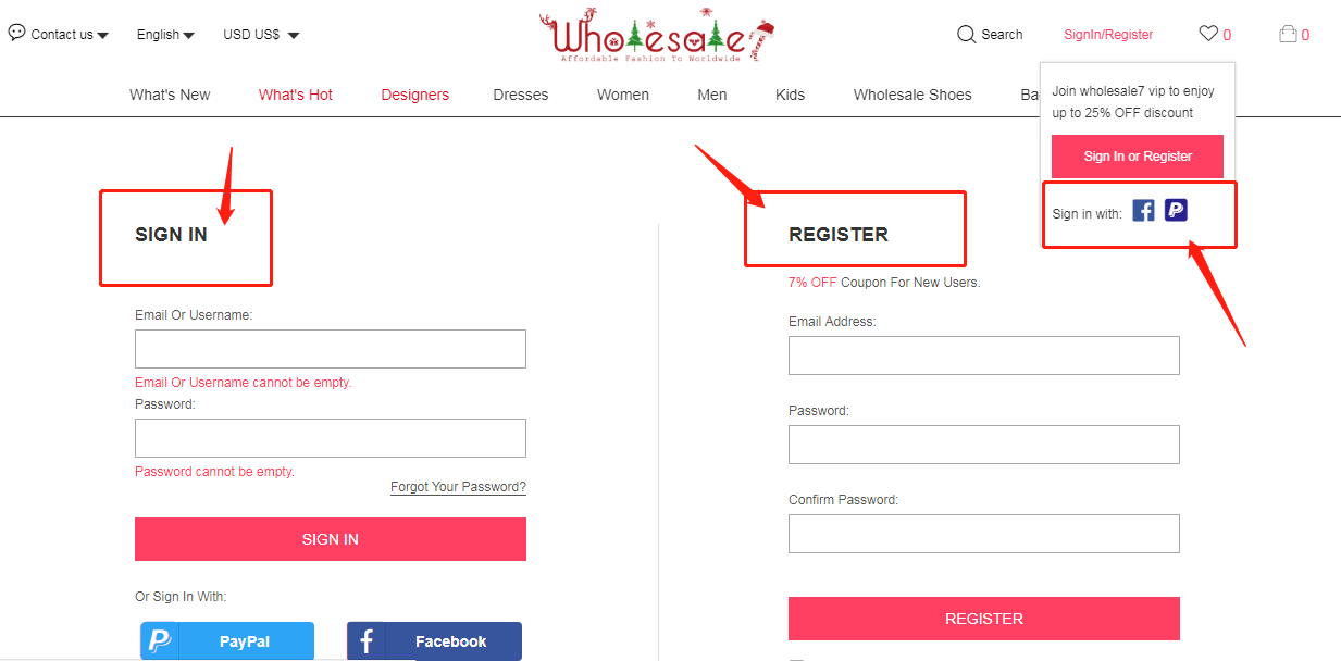 Wholesale7 how to log in