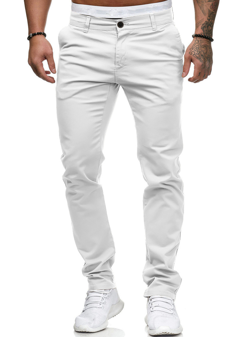 Euro Solid Casual Trousers For Men