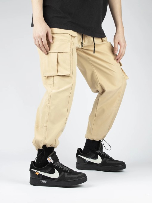 Trendy Pocket-Designed Loose Cargo Pants For Men (2)