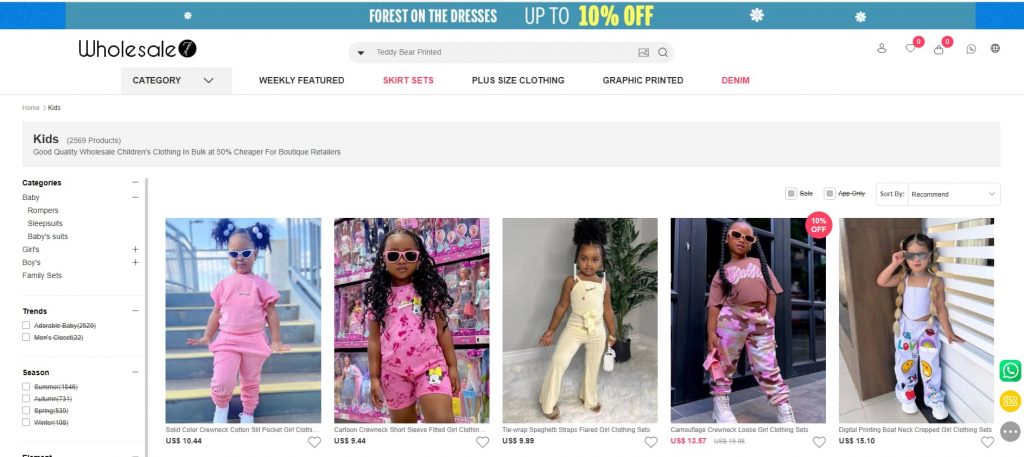 Top Wholesale Marketplace, Kidswear Vendor - Wholesale7.net